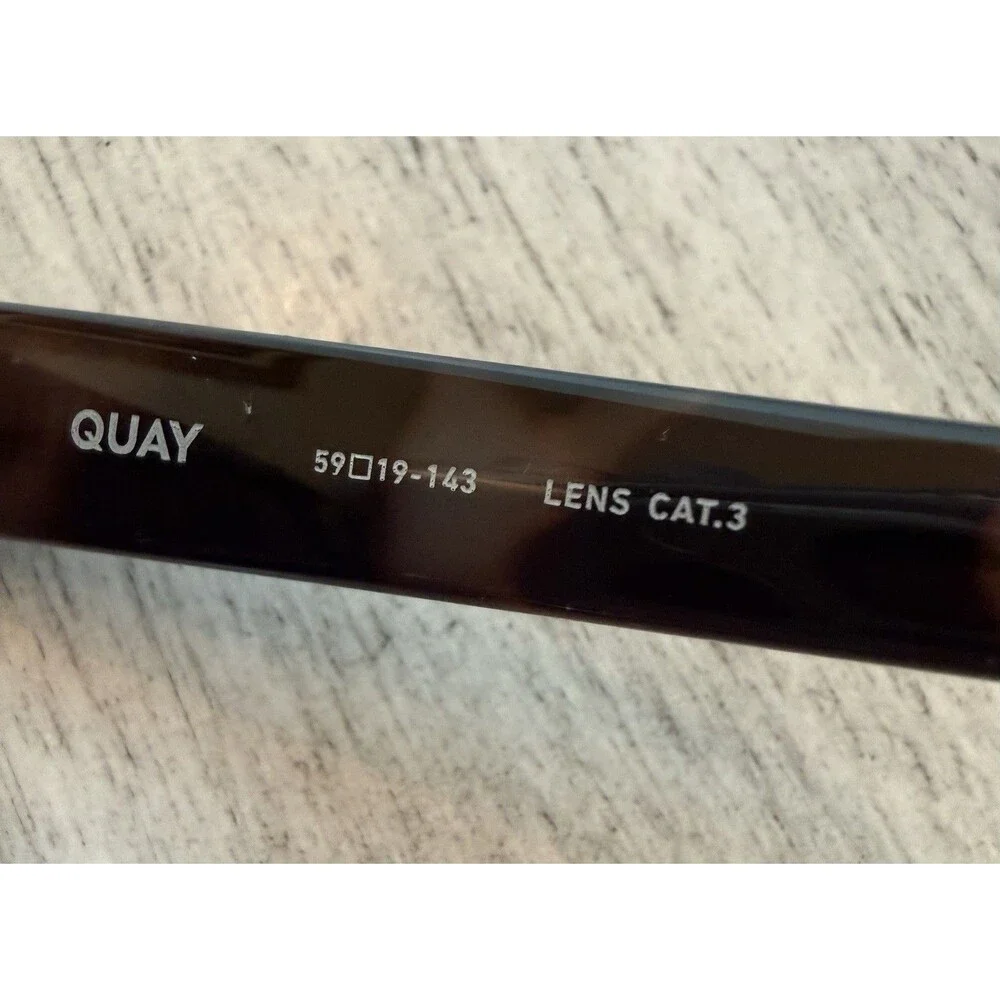 New Quay Australia It's My Way Oversized Cat Eye Sunglasses Tortoise Black Fade
